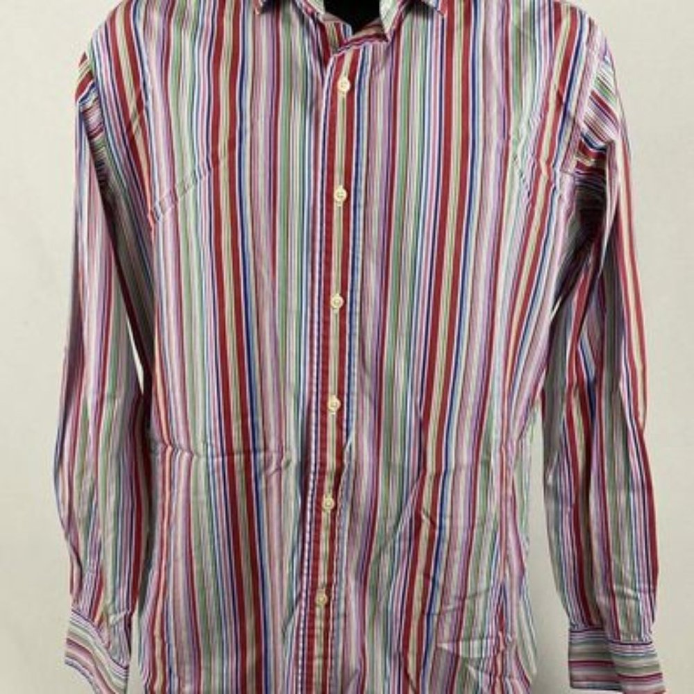 Polo Ralph Lauren XXL Mens Regent Custom Fit LS Button Up Shirt Sz 2XL Striped